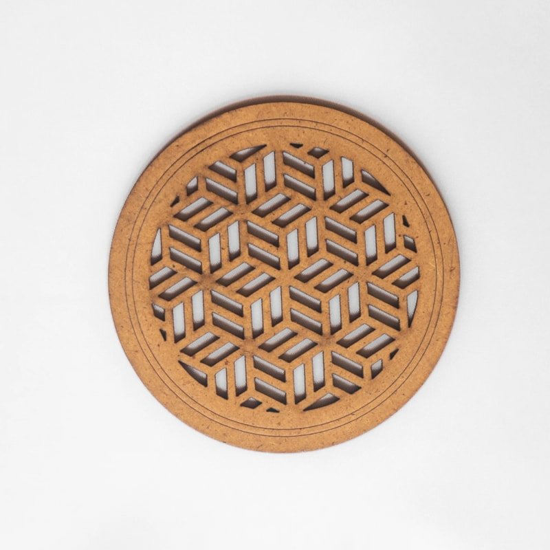 Wooden Tea Coffee Geometric Coasters