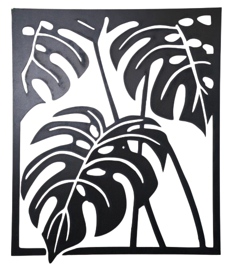 Wooden Wall Art – Modern Botanical Leaf Design