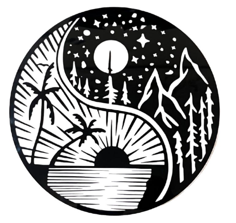 Celestial Balance - Acrylic Wall Art (Day & Night Design)